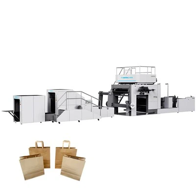 Αυτόματη επίπεδη μηχανή κατασκευής χάρτινων τσαντών Hanlde